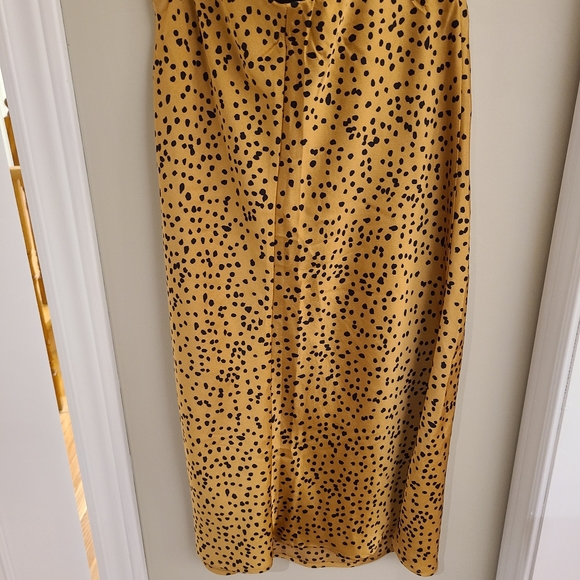 Bleuh Ciel Cheetah Print Slip Midi Skirt - Picture 3 of 3